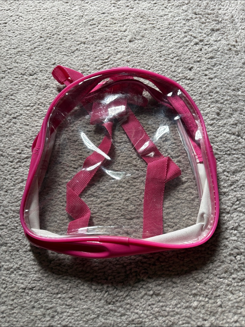 Clear Pink Kids Backpack - Unbranded